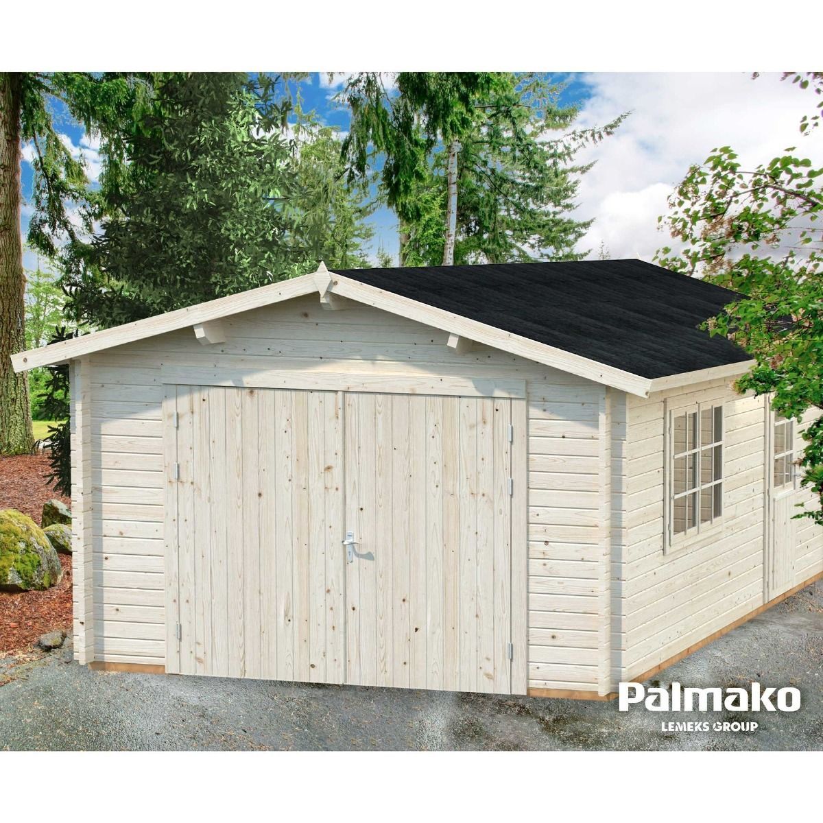 Palmako Roger 19.0m² Garage | Simply Log Cabins | Garagen